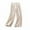 Beige, variant on YUGYXL Plus Size Wide Leg Pants for Women Summer Elastic High Waist Loose Palazzo Pants Beach Holiday Long Pants with Pockets Black L