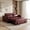 Burgundy, variant on Gexpusm 55" 3 in 1 Convertible Sleeper Sofa Bed, Leather Pull Out Sofa Bed, Loveseat Sleeper, Futon Sofa Couch with Side Pocket for Living Room, Apartment, Bedroom, RV, Blue