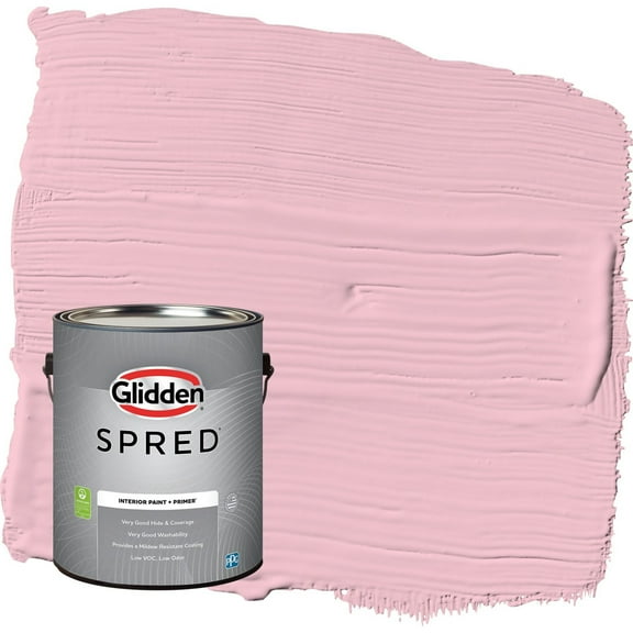 Glidden Spred Rose Melody / Pink Flat Interior Paint with Primer, 1 Gallon