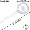 thumbnail image 2 of 2 Pack Large Self-Watering Bulbs Watering Globes Garden Water Device Clear Watering Bulbs Irrigation Device Watering Ball for Home Indoor and Outdoor Clear, 2 of 5