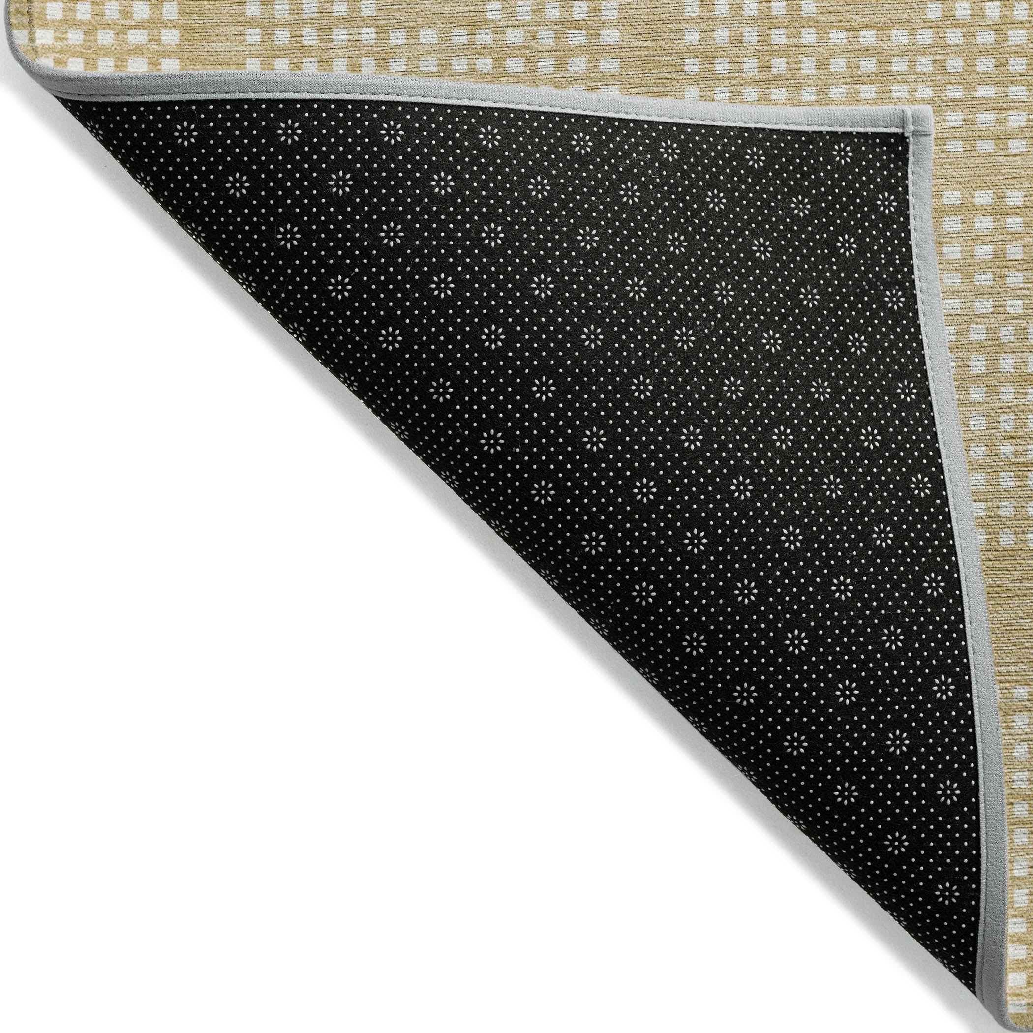 Addison Rugs Chantille Indoor/Outdoor Transitional Squares Gold Washable Rectangle Rug, 10' x 14'