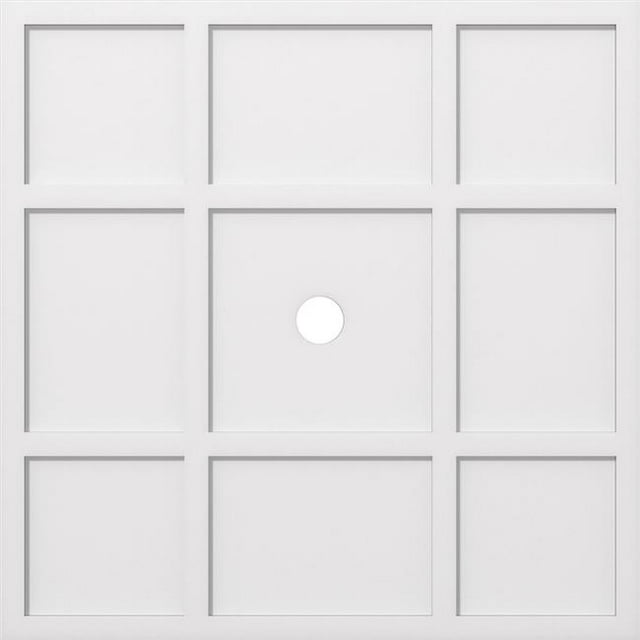 Ekena Millwork CMP40RK-03000 40 Po OD x 3 Po ID Carré Rubik Architectural Grade PVC Contemporain Médaillon de Plafond