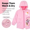 thumbnail image 6 of Disney Minnie Mouse Toddler Girls' Hooded Zip-Up Rain Jacket Umbrella Pink, 6 of 7