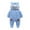 Blue, variant on Up to 30% off Girls Fashion Solid Color Cute Plush Thickening Keep Warm Bear Ear Jumpsuit 9 Months