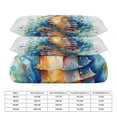 thumbnail image 2 of 3 Pcs Soft Bedding Set, Includes 1 Duvet Cover with Zipper And 2 Pillow Shams,Underwater World Seahorse Watercolor Twin(86"x70"), 2 of 8