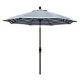 thumbnail image 7 of California Umbrella Golden State Series 9 Ft Octagonal Aluminum Collar Tilt Patio Umbrella W/ Crank Lift - Bronze Frame / Olefin Navy White Cabana Stripe Canopy, 7 of 7