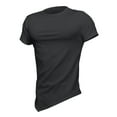 Men's Muscle T Shirts Stretch Short Sleeve Bodybuilding Workout Casual Slim Fit Tee Shirts