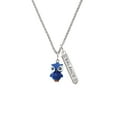 thumbnail image 2 of Delight Jewelry Resin Blue Snow Owl Silvertone Balance Bar Charm Necklace, 23", 2 of 4