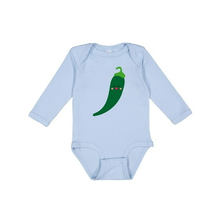 

Inktastic Green Chili Pepper Kawaii Gift Baby Boy or Baby Girl Long Sleeve Bodysuit