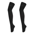 thumbnail image 4 of Compression Socks, 2 Pcs Black Open Toe Compression Socks Reinforcement  For Leg L, 4 of 8