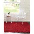 thumbnail image 4 of Unique Loom Everyday Shag Plush Area Rug 6' x 9' Rectangle in Cherry Red, 4 of 4