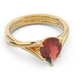 thumbnail image 3 of Diamond-Capitals 2.00 Carat Pear Cut Garnet Gemstone Latest Bridal Ring for Women Solid 18K Yellow Gold Size 7.5, 3 of 8