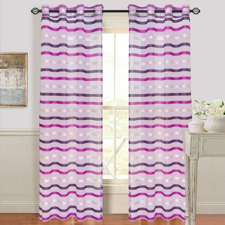 UPC 886511247192 product image for Lavish Home Sonya Grommet Curtain Panel - Violet | upcitemdb.com
