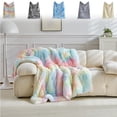thumbnail image 1 of Manta de franela de terciopelo suave para sofá y cama - manta ligera, cálida y acogedora para todas las estaciones en rosa, gris, azul y beige, 1 of 9