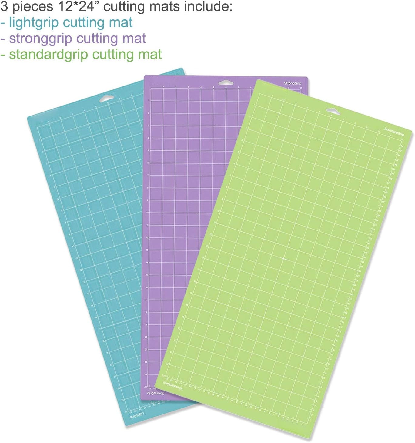 AOOIIN Cutting Mat for Cricut Explore One/Air/Air 2/Maker 3 Packs Cut Mats Replacement Accessories for Cricut (Multicolor for Cricut, Variety)