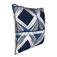 thumbnail image 3 of Velvet Rimmed Pillowcase Is Not Easy To Open Line Deformation Invisible Zipper Opening And Closing Only Pillowcase Does Not Contain Pillow Core Navy Geometric Patterns_1 16"X16", 3 of 8