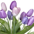 thumbnail image 3 of 17.5-inch Artificial Silk Purple & Pink Tulip Mixed Spring Bush, for Indoor Use, by Mainstays, 3 of 5