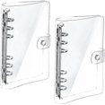 thumbnail image 1 of 2 Pieces A5 Binder Cover, A5 Ring Binder Cover, Transparent Ring Binder Folder, 6 Holes, 1 of 5