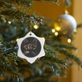 thumbnail image 7 of 3drose, Tabby Cat Face Pet Lovers Glowing Neon Light Art, 3 inch Snowflake Porcelain Ornament, 7 of 7