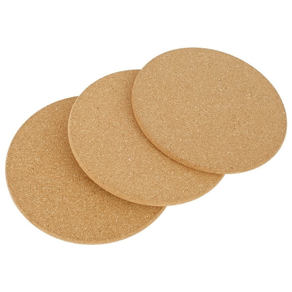 Tcwhniev 3Pack Round Cork Trivets for Hot Dishes, Plates, and Kitchen Countertops, Multifunctional Heat Resistant Corkboard Pads for Hot Pots, Pans, Plates, Planters(7.48 in)