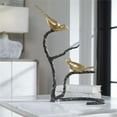 thumbnail image 4 of Maklaine Birds On A Limb Coastal Metal Sculpture in Gold Finish, 4 of 4
