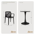 thumbnail image 6 of WestinTrends Playa 3-Piece Outdoor Indoor Metal Patio Dining Table Set With Stackable Patio Chairs, Olive Green, 6 of 15