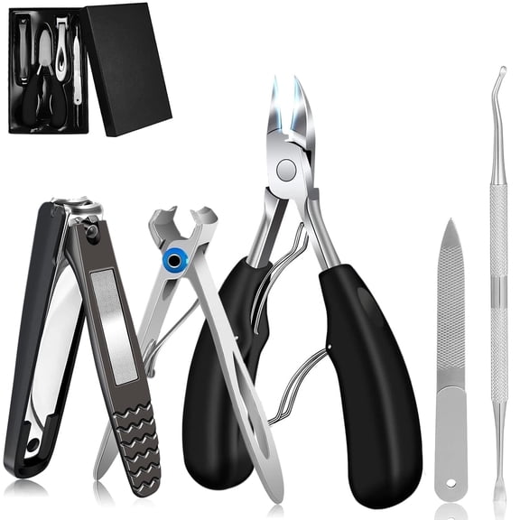 Nail Clippers Set, Toenail Clippers for Seniors Thick Toenails, Professional Stainless Steel Fingernail Clipper for Manicure Pedicure Tools