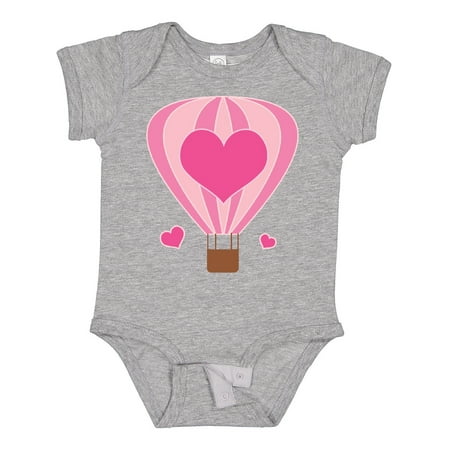 

Inktastic Valentine Hot Air Balloon Girls Baby Bodysuit