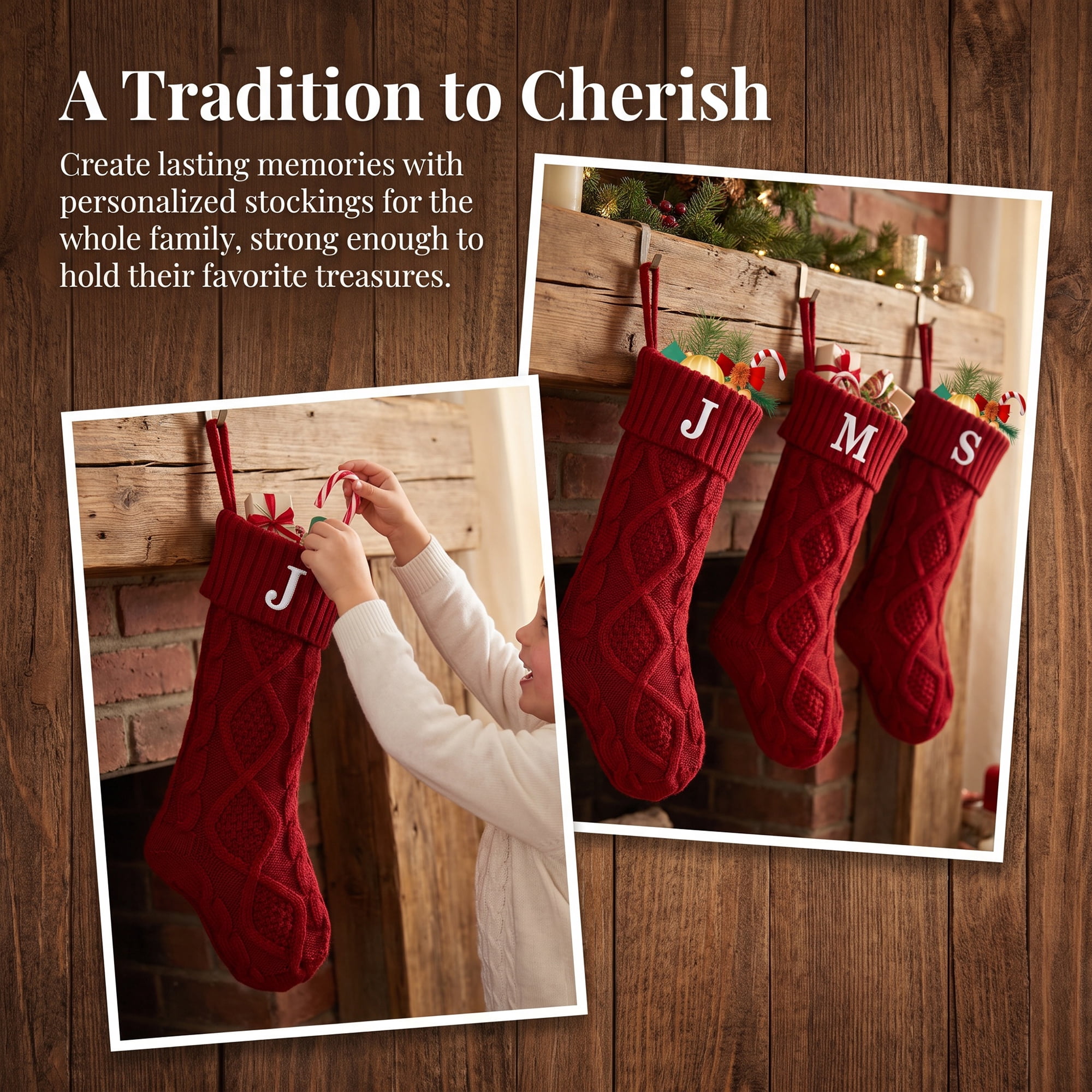 Unique Bargains Canine Bone Christmas Stocking Luxury Puppy Holiday Keepsake Sack Red Letter R 17"