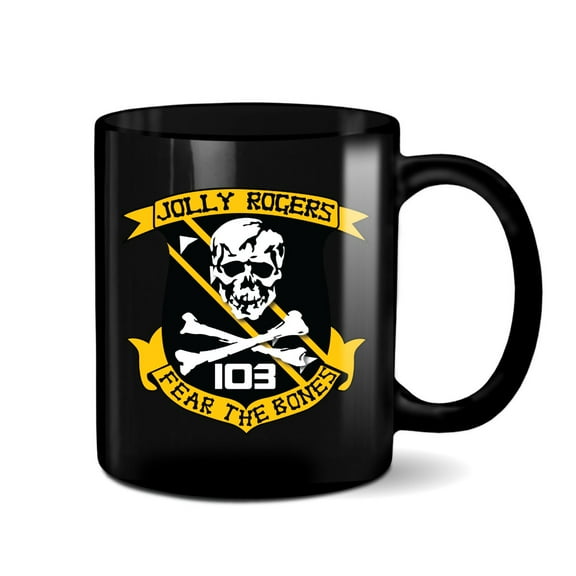 Jolly Rogers VFA-103 Fear The Bones 11 oz Black Mug