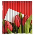thumbnail image 1 of Cortina de ducha Impermeable ABPHQTO Rosa Roja con Amor 160x180 cm, 1 of 2