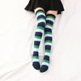 thumbnail image 3 of Women's Long Thigh High Socks Striped Stockings Over the Knee Socks, 3 of 13