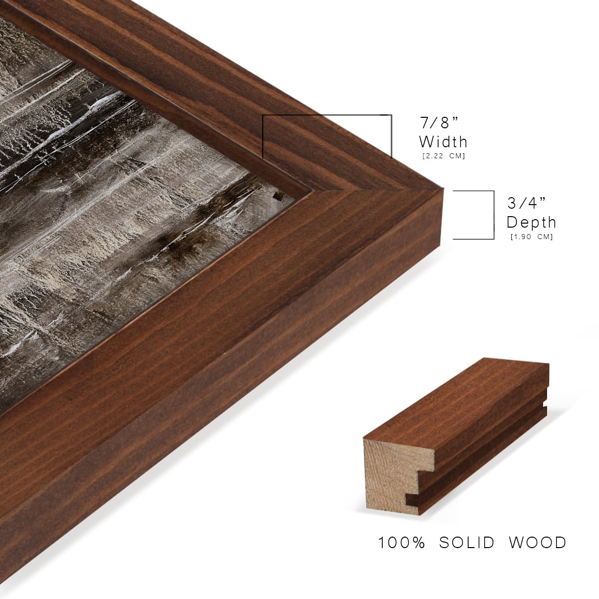 Continuum III -Framed Print w/glass-Chestnut