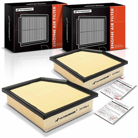 A-Premium 2-PC Engine Air Filter Compatible with Lexus IS200t 2016-2017, IS250 2014-2015, IS300 2016-2023, IS350 2014-2023, GS200t 2016-2017, GS300, GS350, GS450h, GS460, RC200t, RC200t, RC350