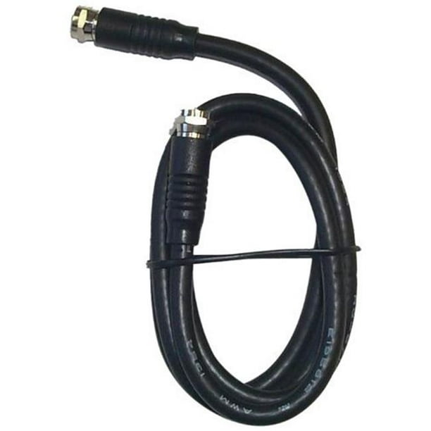 RG6 Black High Definition Coaxial Cable, 3ft.