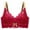 Red, variant on Full Figure Bras for Women Plus Size Ladies Comfortable Breathable No Underwire Lace Push up Bra Underwear V-Neck Convertible Bra Feature Hook and Eye Closure Soft Bra Style Y-600 , Beige M
