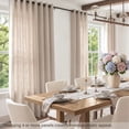 thumbnail image 3 of TURCURNO Light Filtering Linen Curtains for Living Room Bedroom,Soft Flax Textured Bronze Grommet Semi-Sheer Privacy Drapes 2 Panels,Linen,52"x90", 3 of 10