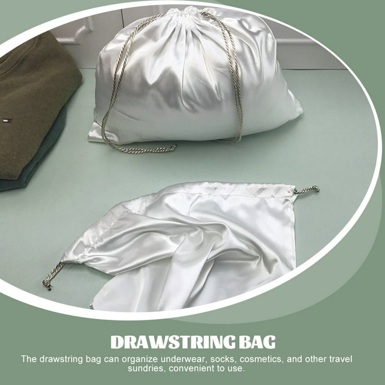 4pcs Silk Satin Drawstring Bags Drawstring Storage Pouches Drawstring Bag Dustproof Bags