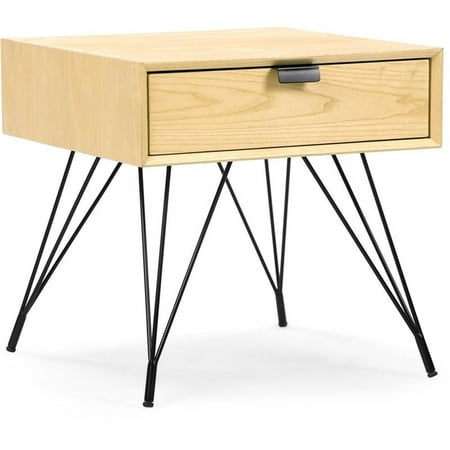 Pemberly Row Modern / Contemporary Newell Side Table Natural