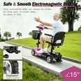 thumbnail image 3 of 15 Miles 4-Wheel Mobility Scooter for Adults & Seniors, 350W Powered Electric Wheelchair Device, Foldable & Portable Design with Removable Basket,300LBS Capacity,Compact & Portable for Elderly, 3 of 9