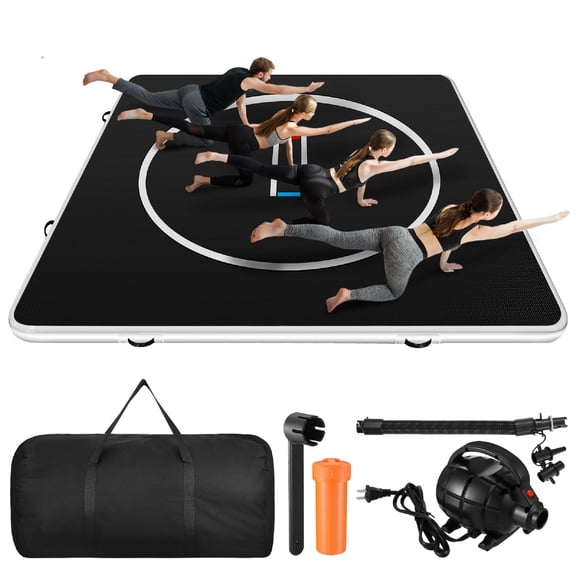 Inflatable Wrestling Mat for Home, 10x10ft 4" Thick Foldable Mats for Outdoor Indoor