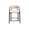 thumbnail image 6 of ACME Jaramillo Chenille Fabric Counter Height Chair in Black & Gold (Set of 2), 6 of 6