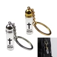 thumbnail image 2 of Set Of 6 Reusable Glass Crucifix Key Rings Pendant For Car Or Bag Decoration, 2 of 6