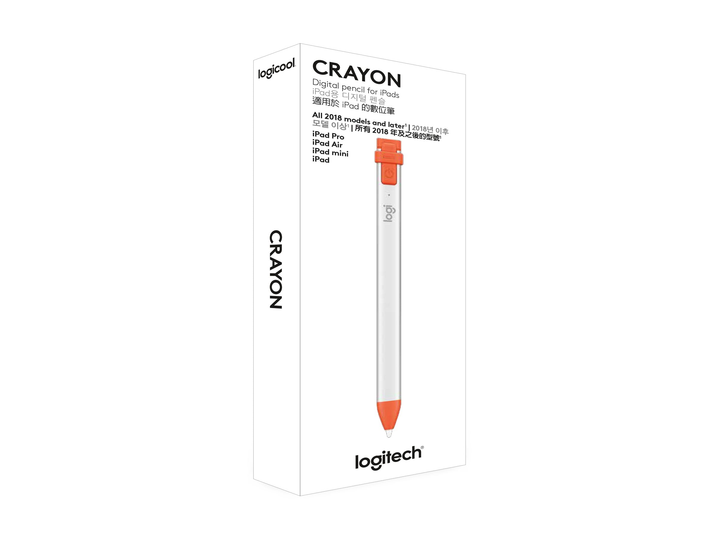 Logitech Crayon Stylus for Tablets Aluminum Pen Silicone Tip 914000031
