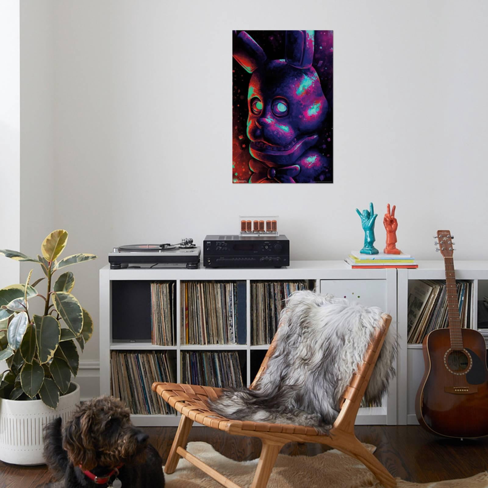 Five Nights at Freddy's - Neon Heat Canvas Wall Poster, 22.375" x 34"