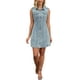 thumbnail image 2 of VESTIDO DE MEZCLILLA SIN MANGAS INSPIRE CHIC, Con Botones, Vestido Mini A-Line con Bolsillos, Azul Claro M, 2 of 6