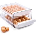thumbnail image 1 of Huevera para Refrigerador con 2 Cajones - 40 Celdas Huevera de Plástico para la Nevera, Egg Holder Apilables de Plástico Transparente, Tipo Cajón, para Cocina, Picnic, Restaurante, 1 of 4