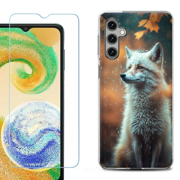 OneToughShield ® Compatible with Samsung Galaxy A25 5G, Shockproof Phone Case, with Tempered Glass Screen Protector - Fox Autumn