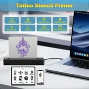 Wireless Tattoo Transfer Stencil Printer, Rechargeable Tattoo Printer, Artists & Beginner Friendly, Portable 1.3lb Tattoo Thermal Copier Printer Compatible with Android, iOS & Windows
