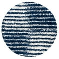 thumbnail image 5 of SAFAVIEH Hudson Shag Jagoda Striped Area Rug, Navy/Ivory, 5'3" x 7'6", 5 of 10